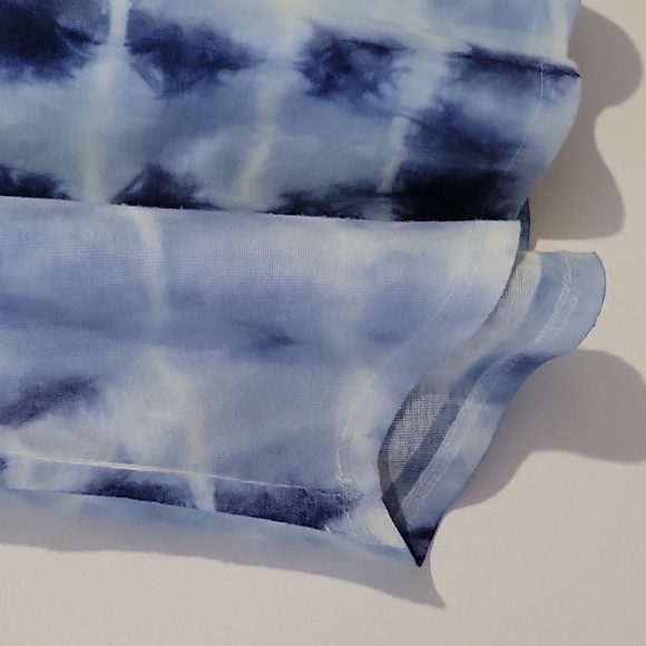 STYLE & CO. WOMEN'S FLORAL TIE DYE BLUE SHORT SLEEVE TOP ROOMY FIT - Picture 6 of 9